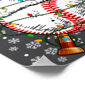 Santa Hat Christmas Baseball Player Srts For Men B ポスター (角)
