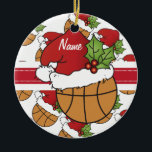 Santa Hat Christmas Basketballのパーソナライズ セラミックオーナメント<br><div class="desc">クリスマスバスケットボールパーソナライズオーナメント。⭐この製品は100%カスタマイズ可能。⭐ (注文する前に必要なグラフィックのサイズ変更や移動を確認してくださのまわりにい)ストア内のデザインの99%はレイヤーで行わもしれる。これにより、グラフィックと文字のサイズ変更と移動が簡単され、各のまわりに製品に完全にフィットするようになります。また、他のZazzle製品に"転送デザイン"することができ、Zazzle項目の大部分に適合するようにデザインを調整する。（ボタンがページの右側に表示されている）文字グラフィックの一部がボックスに入力できる状態になっているか、またはボタンをクリックしてクリックカスタマイズ、フォントやグラフィックの追加、移動、削除、サイズ変更や変更を行うことができます。このデザインは、プロフェッショナルプリント用の高解像度ベクトルおよび/またはデジタルグラフィックスで形成される。⭐注意： (これはプリント。Zazzle製品のデザインはすべて「プリント」であり、「この製品について」の項に記載されていない限り)デザインは画面や製品に表示されているとおりに正確に印刷される。したがって、グラフィックや文字のサイズ変更を行う際に、それが正しい領域に収まり、あなたのスペルや表現がサイズ、色、フォントのそれがどのように好きであるかを確認してください。"デザインのみもし"に関するご質問がある連絡か、必要な救済は救済、siggyscott@comcast.netまたは私のストアのリンクをご覧ください： http://www.zazzle.com/store/christmas_dreams （コピーして貼り付け）私は喜んで喜ぶ。⭐その他の質問（送料、返金、印刷、製品など）はZazzleまたはMaker連絡DIRECTLY⭐お願い⭐。私の店のサポートとストップの感謝 – Christmas_Dreams.©ドナ・シーグリスト</div>