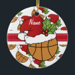 Santa Hat Christmas Basketballのパーソナライズ セラミックオーナメント<br><div class="desc">クリスマスバスケットボールパーソナライズオーナメント。⭐この製品は100%カスタマイズ可能。⭐ (注文する前に必要なグラフィックのサイズ変更や移動を確認してくださのまわりにい)ストア内のデザインの99%はレイヤーで行わもしれる。これにより、グラフィックと文字のサイズ変更と移動が簡単され、各のまわりに製品に完全にフィットするようになります。また、他のZazzle製品に"転送デザイン"することができ、Zazzle項目の大部分に適合するようにデザインを調整する。（ボタンがページの右側に表示されている）文字グラフィックの一部がボックスに入力できる状態になっているか、またはボタンをクリックしてクリックカスタマイズ、フォントやグラフィックの追加、移動、削除、サイズ変更や変更を行うことができます。このデザインは、プロフェッショナルプリント用の高解像度ベクトルおよび/またはデジタルグラフィックスで形成される。⭐注意： (これはプリント。Zazzle製品のデザインはすべて「プリント」であり、「この製品について」の項に記載されていない限り)デザインは画面や製品に表示されているとおりに正確に印刷される。したがって、グラフィックや文字のサイズ変更を行う際に、それが正しい領域に収まり、あなたのスペルや表現がサイズ、色、フォントのそれがどのように好きであるかを確認してください。"デザインのみもし"に関するご質問がある連絡か、必要な救済は救済、siggyscott@comcast.netまたは私のストアのリンクをご覧ください： http://www.zazzle.com/store/christmas_dreams （コピーして貼り付け）私は喜んで喜ぶ。⭐その他の質問（送料、返金、印刷、製品など）はZazzleまたはMaker連絡DIRECTLY⭐お願い⭐。私の店のサポートとストップの感謝 – Christmas_Dreams.©ドナ・シーグリスト</div>