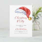  Santa Hat Christmas Holiday Party 招待状 (スタンド正面)