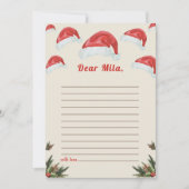 Santa Hat Christmas Time Capsuleノートメッセージカード サンキューカード (正面)