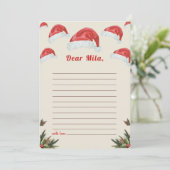 Santa Hat Christmas Time Capsuleノートメッセージカード サンキューカード (スタンド正面)