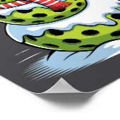 Santa Hat Ckleball Snowman Christmas Men Women Kid ポスター (角)