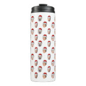 Santa Hat Custom Family Face 4 Photos Christmas タンブラー (正面)