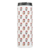 Santa Hat Custom Family Face 4 Photos Christmas タンブラー (裏面)