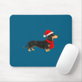 Santa Hat Dachshund Christmas Funny Cute Dog Mom  マウスパッド (マウス)
