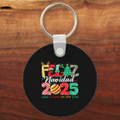 Santa Hat Family Christmas Matching Funny Feliz Na キーホルダー (正面)