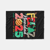 Santa Hat Family Christmas Matching Funny Feliz Na フリースブランケット (正面(横))