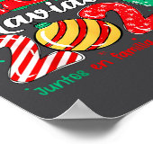 Santa Hat Family Christmas Matching Funny Feliz Na ポスター (角)