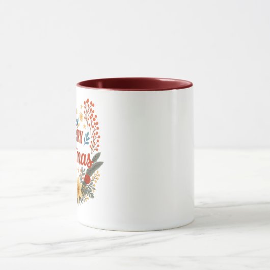 Santa Hat Merry Christmas Coffee Mug マグカップ (中央)