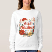 Santa Hat Merry Christmas Sweatshirt スウェットシャツ (正面)