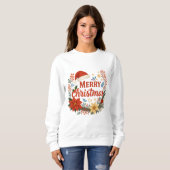 Santa Hat Merry Christmas Sweatshirt スウェットシャツ (正面フル)
