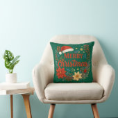 Santa Hat Merry Christmas Throw Pillow クッション (椅子)