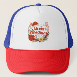 Santa Hat Merry Christmas Trucker Hat キャップ