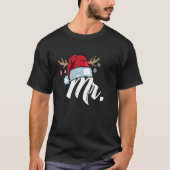 Santa Hat Mr Partner Outfit For Christmas 1 Tシャツ (正面)