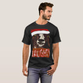 Santa Hat Naughty Sign Christmas Goat Tシャツ (正面フル)