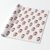 Santa Hat Personalized Face 2 Photo Christmas Gift ラッピングペーパー (アンロールド)