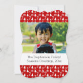 Santa Hat Photo Greetingとクリスマスフクロウ シーズンカード (裏面)