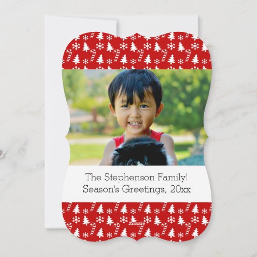 Santa Hat Photo Greetingとクリスマスフクロウ シーズンカード (裏面)