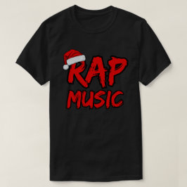Santa Hat Rap Music Christmas Tシャツ