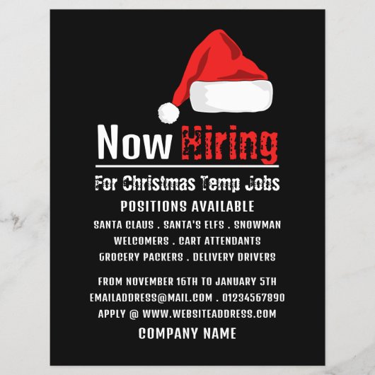 Santa Hat, Season 広告 Recruitment's チラシ (正面)