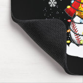 Santa Hat Snowman Xmas Funny Baseball Softball Chr マウスパッド (コーナー)