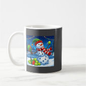 Santa Hat Snowman Xmas Funny Ckleball Christmas コーヒーマグカップ (左)
