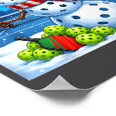 Santa Hat Snowman Xmas Funny Ckleball Christmas  ポスター (角)