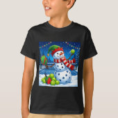 Santa Hat Snowman Xmas Funny Ckleball Christmas  Tシャツ (正面)