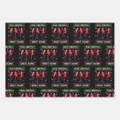 Santa Hat Trump Dance Make Christmas Great Again ラッピングペーパーシート (正面2)