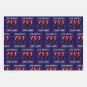 Santa Hat Trump Dance Make Christmas Great Again ラッピングペーパーシート (正面)