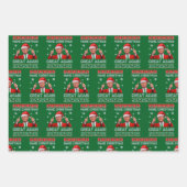 Santa Hat Trump, Trump Make Christmas Great Again ラッピングペーパーシート (正面)
