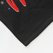 Santa Hat Ugly Xmas Funny Wolf Christmas Tree  フリースブランケット (角)