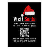 Santa Hat, Visit Santa, QR Code Queue ポスター (正面)