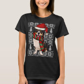 Santa Hat Xmas Cardigan Welsh Corgi Ugly Christmas Tシャツ (正面)