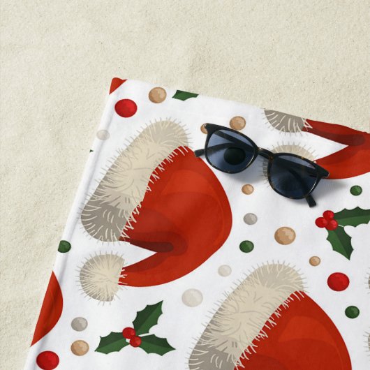 Santa Hats ビーチタオル (インサイチュ)
