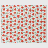 Santa Hats & Snowflakes Wrapping Paper ラッピングペーパー (フラット)
