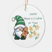 Santa Have a Cookie or Two on a セラミックオーナメント (左)