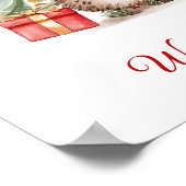 Santa Hedgehog Christmas Wishes  ポスター (角)