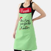 Santa Here For Cookies パーソナライズされたカスタム Ap エプロン (インサイチュ)