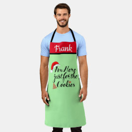 Santa Here For Cookies パーソナライズされたカスタム Ap エプロン