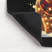 Santa Highland Cow Christmas Xmas Baby Wooly Farm  マウスパッド (コーナー)