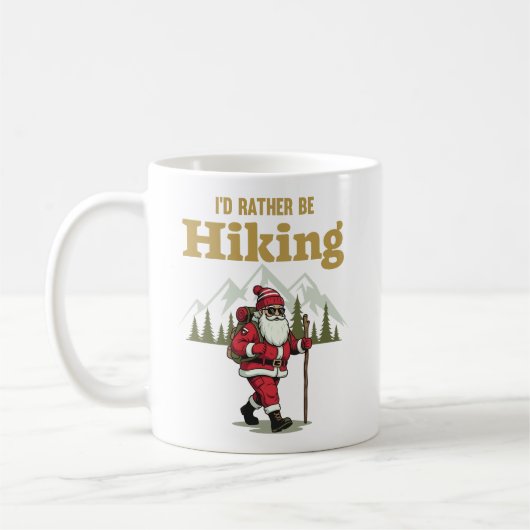 Santa Hiking コーヒーマグカップ (左)