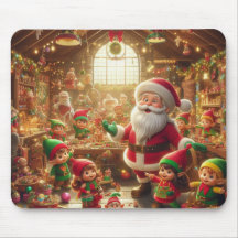 Santa + His Elves on a Thick Christmas Holiday