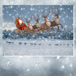Santa & His Sleigh Christmas Personalize Signature シーズンカード<br><div class="desc">サンタ&彼のスリーのパーソナライズ署名ホリデーカード</div>