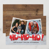 Santa Ho Ho Family写真クリスマス (正面/裏面)