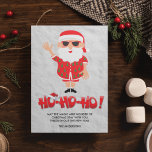 Santa Ho Ho Family写真クリスマス<br><div class="desc">かわいいサンタクロース「ホホホホ」家族の写真クリスマスカード。メッセージ、家族の名前、写真を背面に追加。</div>
