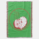 Santa HO HO HO No More Snow Cute Christmas スローブランケット (正面縦)