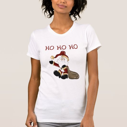 Santa HO HO Tシャツとギフト Tシャツ (正面)