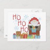 Santa Ho Ho Tシャツ&ギフト シーズンポストカード (正面/裏面)